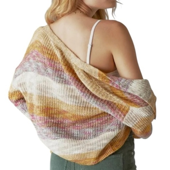 Lucky Brand V-Neck Ombre Button Front Cardigan Size Small - Picture 9 of 16